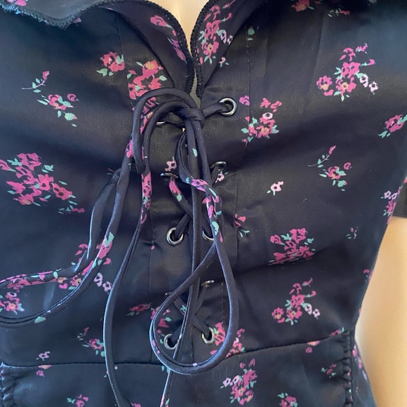 NWT ACOA Collection navy floral dress, size S - Picture 4 of 7